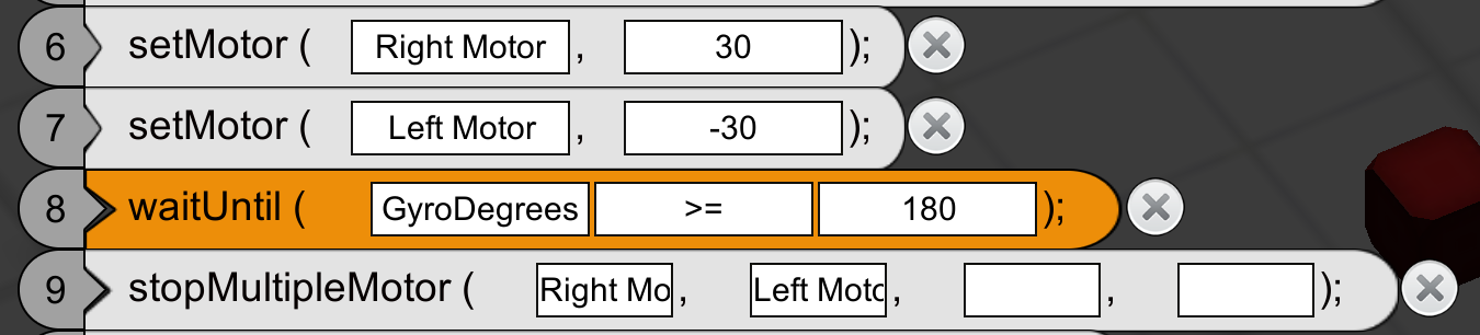 Pivot turn with RVW and a gyro